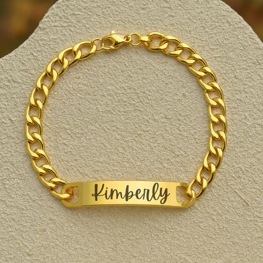 Curved Bar Bracelet - Make It Your Own