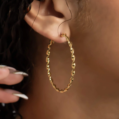 Twist Hoop Earrings