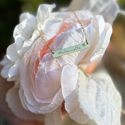 Diamond Gold Bar Necklace - Make It Your Own