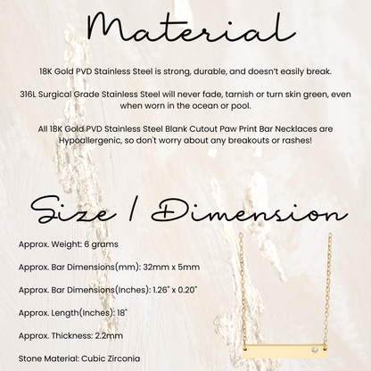 Diamond Gold Bar Necklace - Make It Your Own